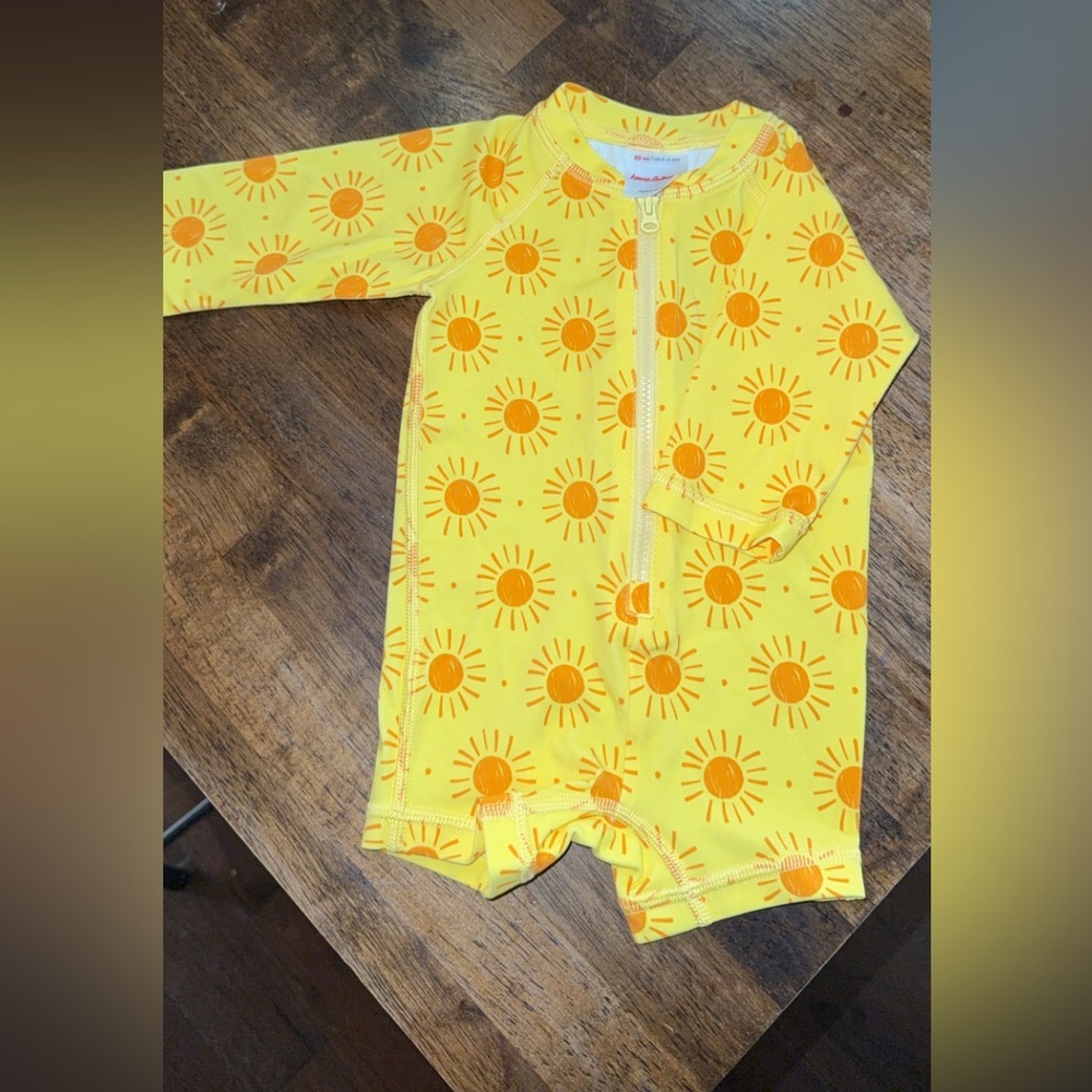 Hanna Andersson Bright Yellow Sunburst Bathing Suit